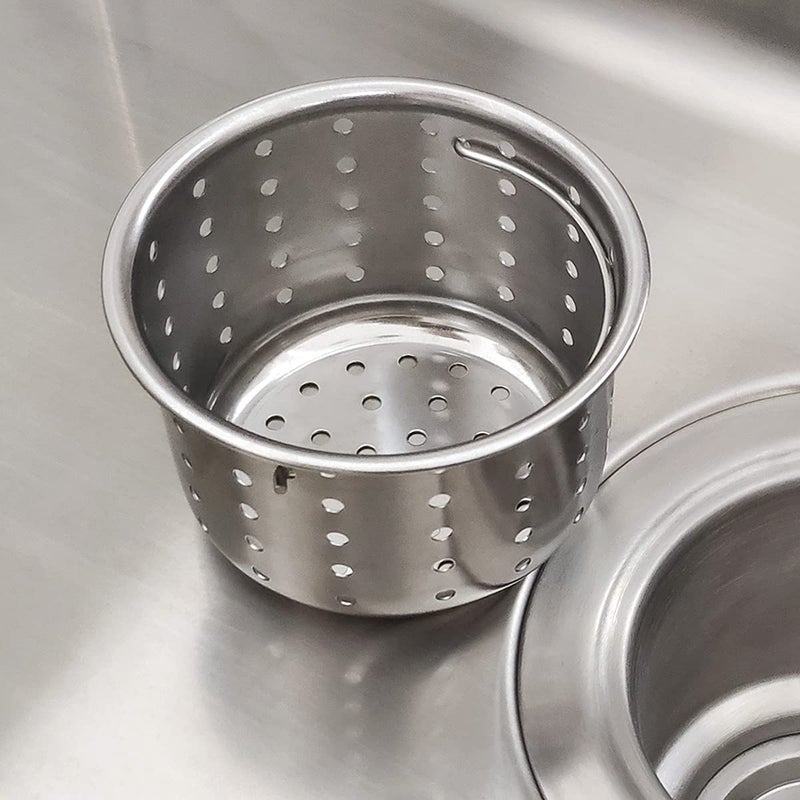 GZILA Kitchen Sink Drain Basket Only, 3-inch Basket for Kitchen Sink Strainer Replacement, Deep Cup with Handle, SUS 304 Stainless Steel - Image 1